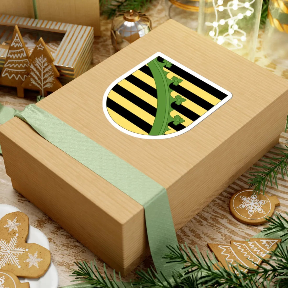 Arms of Saxony (Germany) (Coat of Arms) STICKER Vinyl Kiss-Cut Decal - The Sticker Space