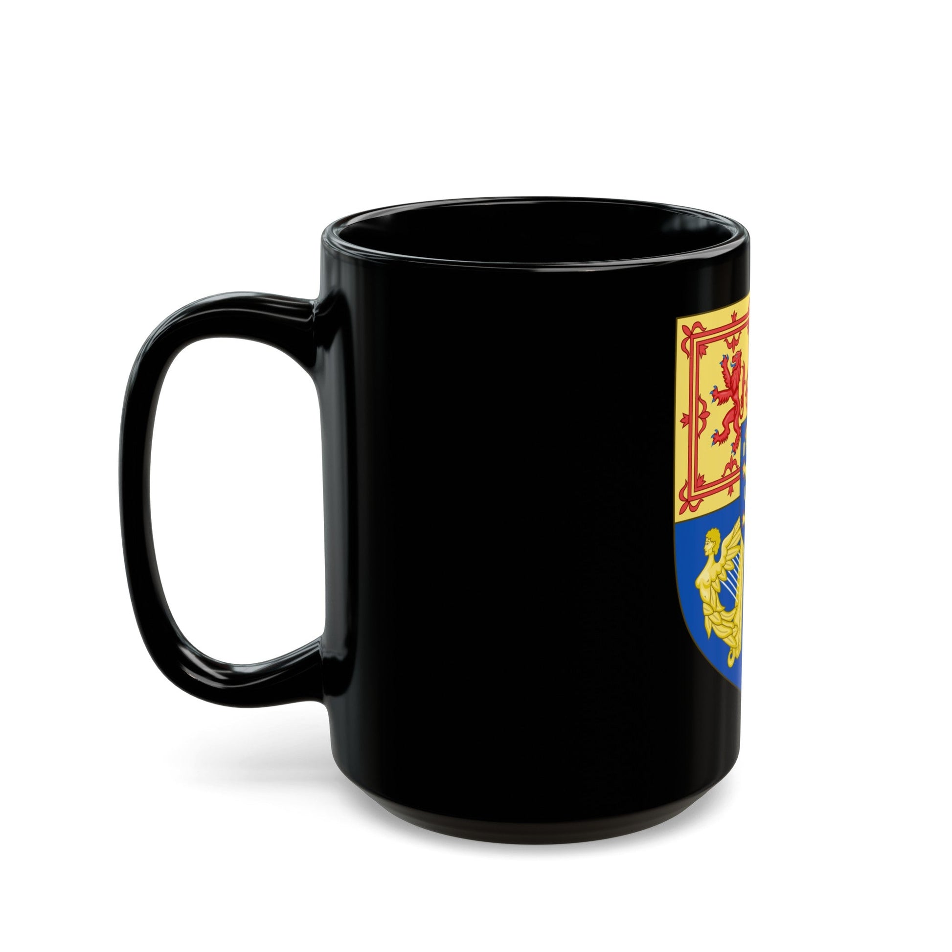 Arms of Scotland (1694-1702) - Black Coffee Mug-The Sticker Space