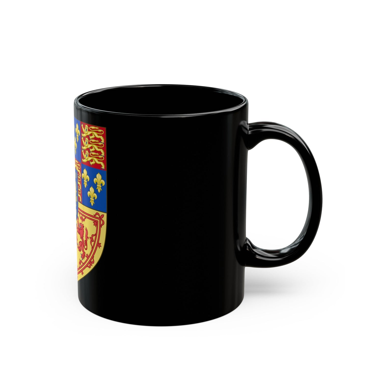 Arms of Scotland (1694-1702) - Black Coffee Mug-The Sticker Space