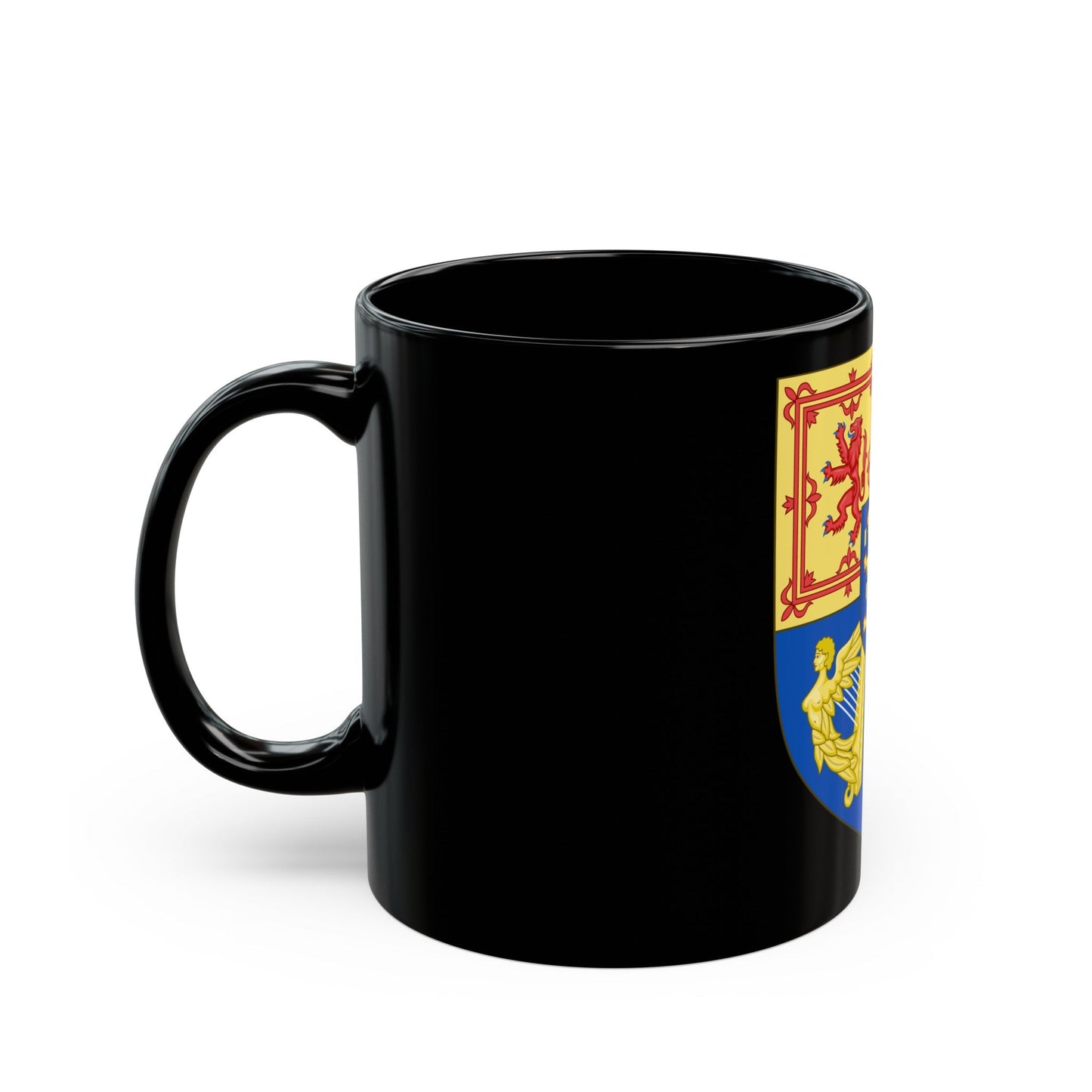 Arms of Scotland (1694-1702) - Black Coffee Mug-The Sticker Space