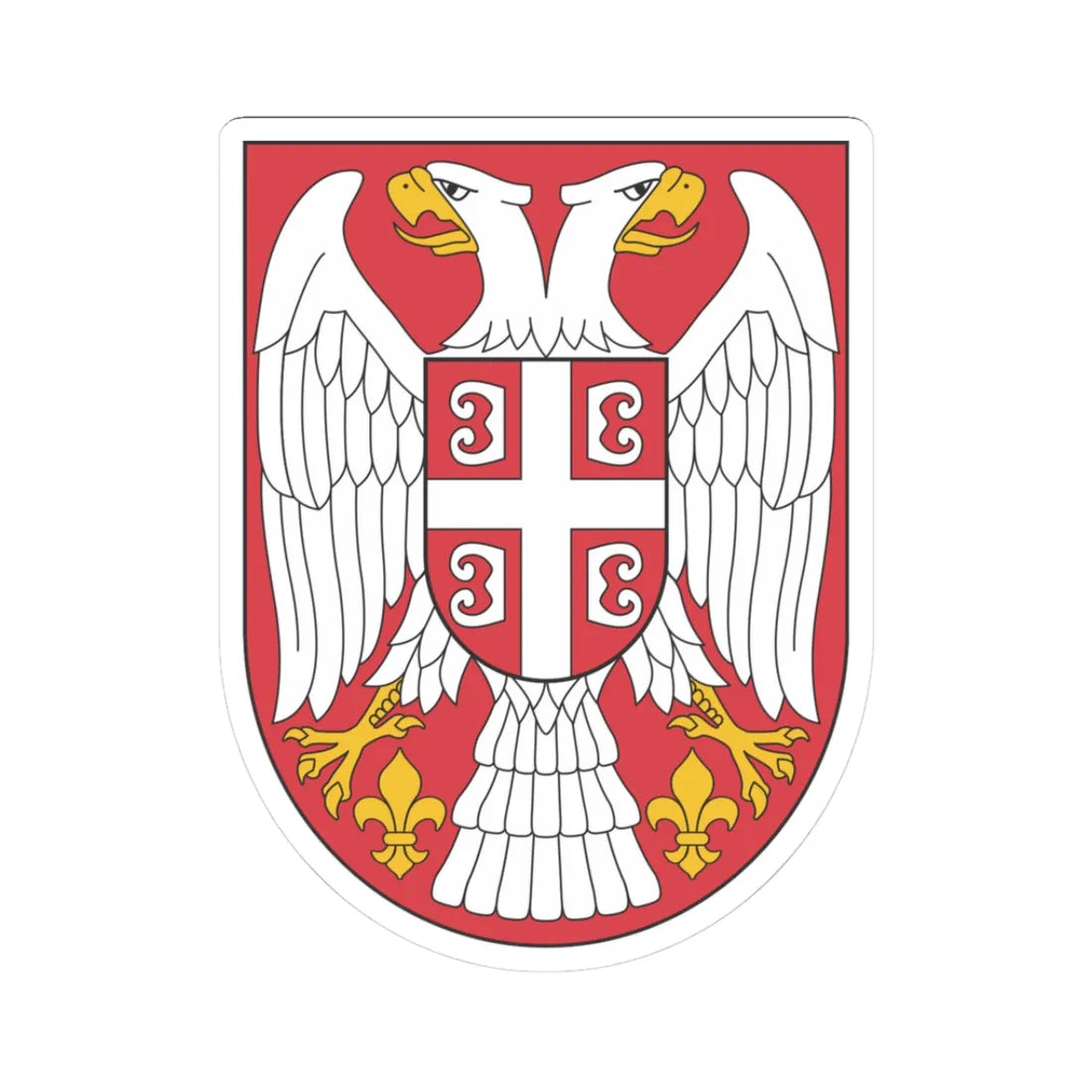 Arms of Serbia (Serbia) (Coat of Arms) STICKER Vinyl Kiss-Cut Decal - The Sticker Space