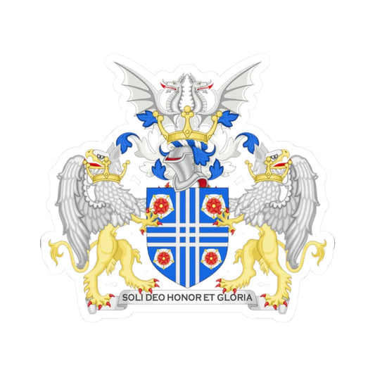 Arms of Sherborne Town Council (England) (Coat of Arms) STICKER Vinyl Kiss-Cut Decal 2 Inch White - The Sticker Space