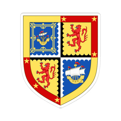 Arms of Sinclair Viscount Thurso (Scotland) (Coat of Arms) STICKER Vinyl Kiss-Cut Decal 6 Inch White - The Sticker Space