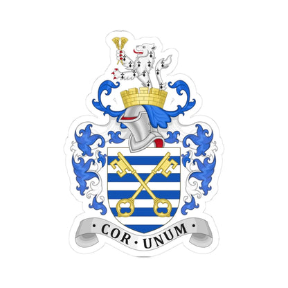 Arms of Soke of Peterborough County Council (England) (Coat of Arms) STICKER Vinyl Kiss-Cut Decal 3 Inch White - The Sticker Space