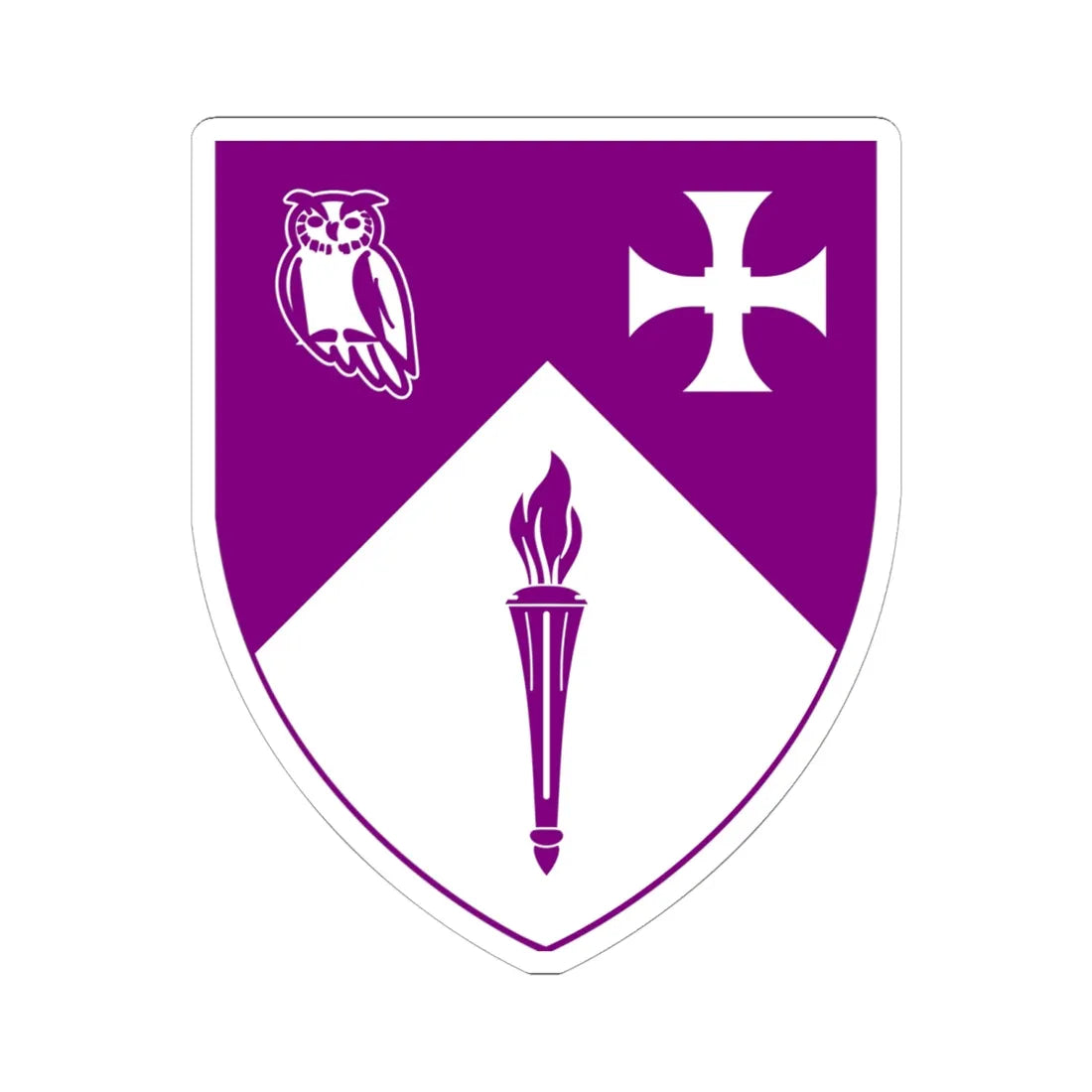 Arms of South College Durham (England) (Coat of Arms) STICKER Vinyl Kiss-Cut Decal 6 Inch White - The Sticker Space