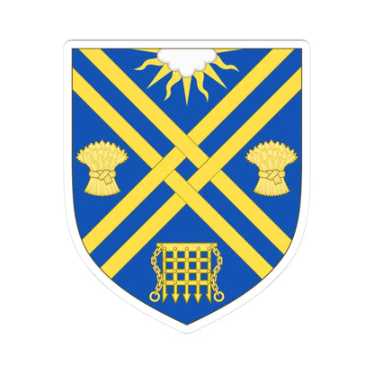 Arms of South Oxfordshire District (England) (Coat of Arms) STICKER Vinyl Kiss-Cut Decal 3 Inch White - The Sticker Space