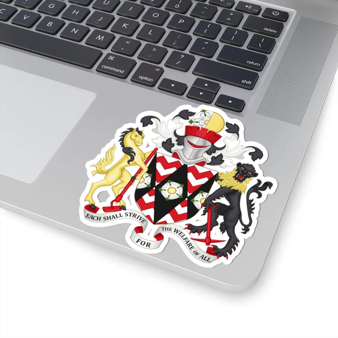 Arms of South Yorkshire Metropolitan County Council (England) (Coat of Arms) STICKER Vinyl Kiss-Cut Decal - The Sticker Space