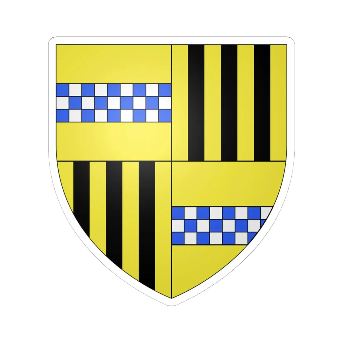 Arms of Stewart Earl of Atholl 1596 creation (Scotland) (Coat of Arms) STICKER Vinyl Kiss-Cut Decal 4 Inch White - The Sticker Space