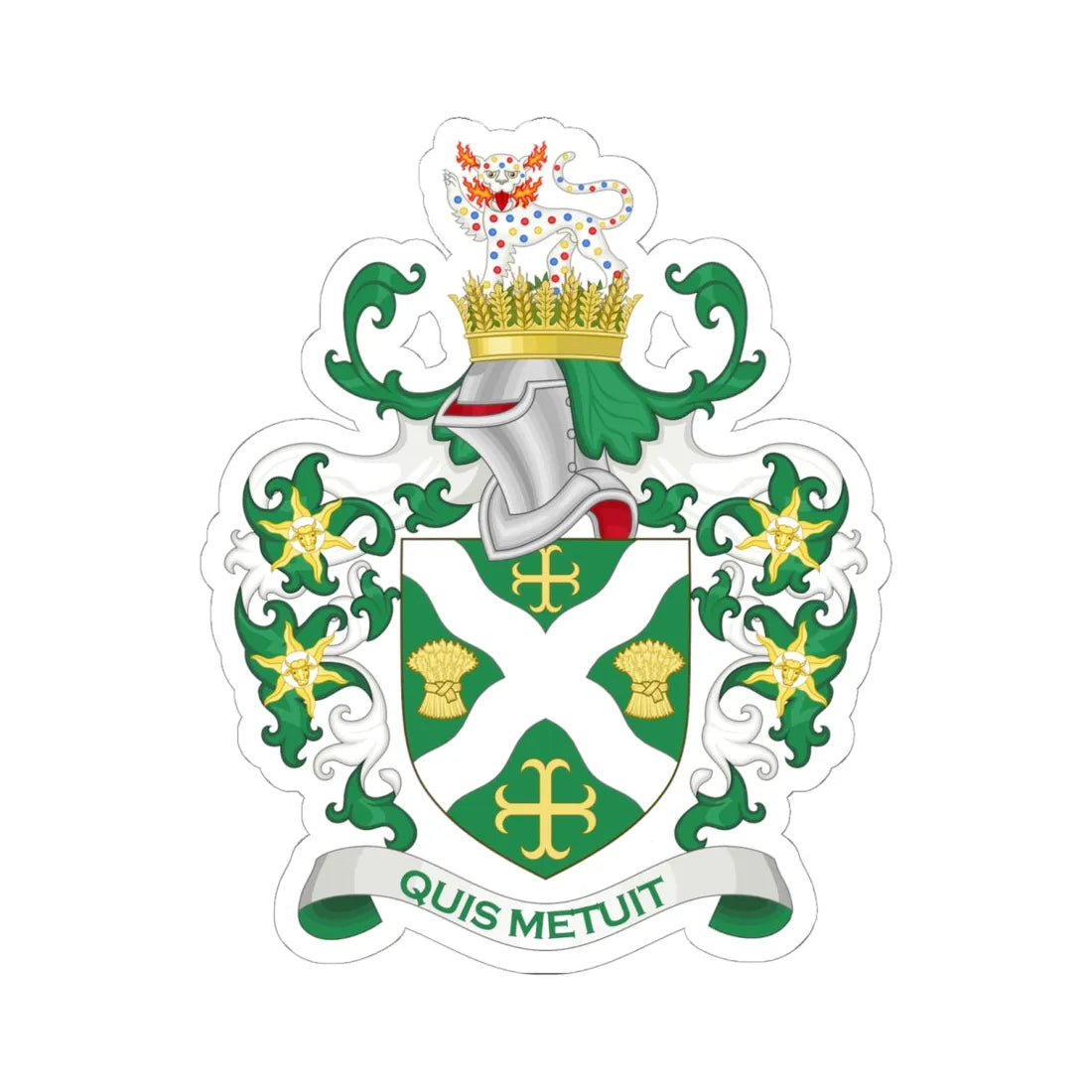 Arms of Sturminster Newton Town Council (England) (Coat of Arms) STICKER Vinyl Kiss-Cut Decal 6 Inch White - The Sticker Space