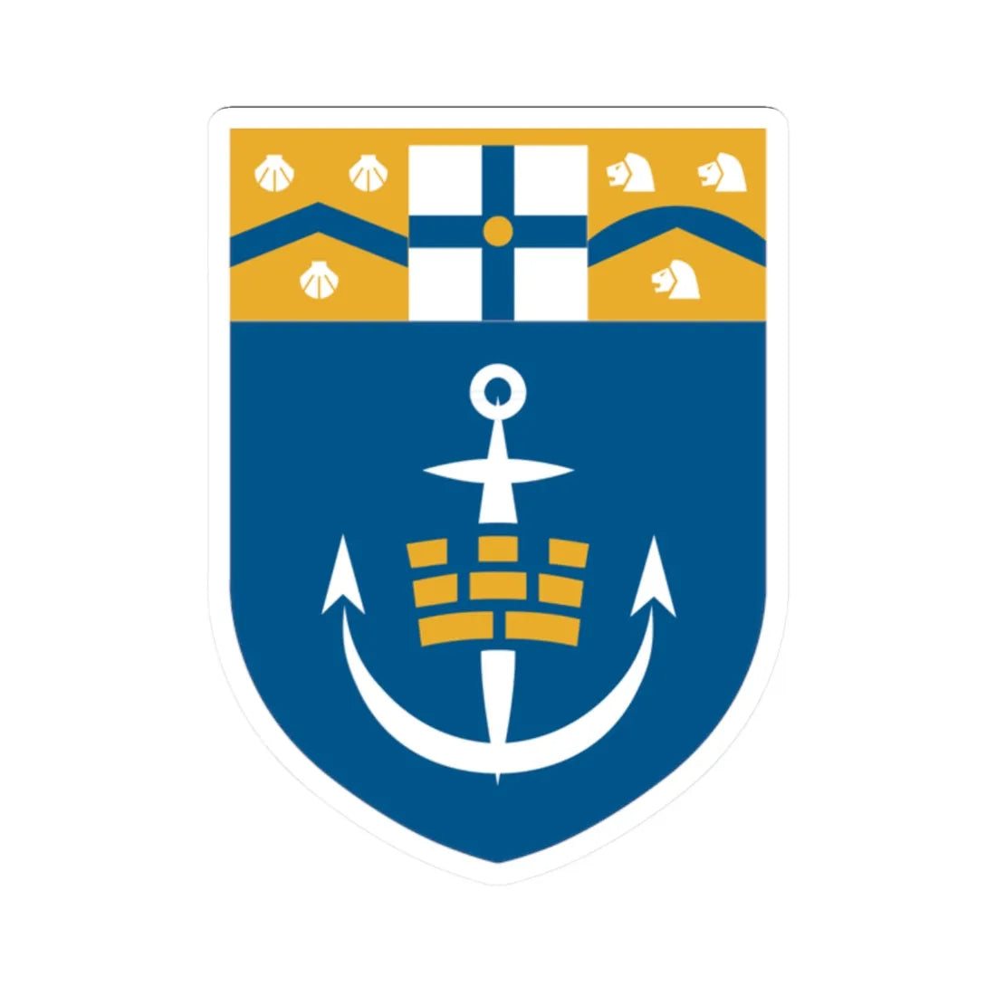 Arms of Sydney (Australia) (Coat of Arms) STICKER Vinyl Kiss-Cut Decal 2 Inch White - The Sticker Space