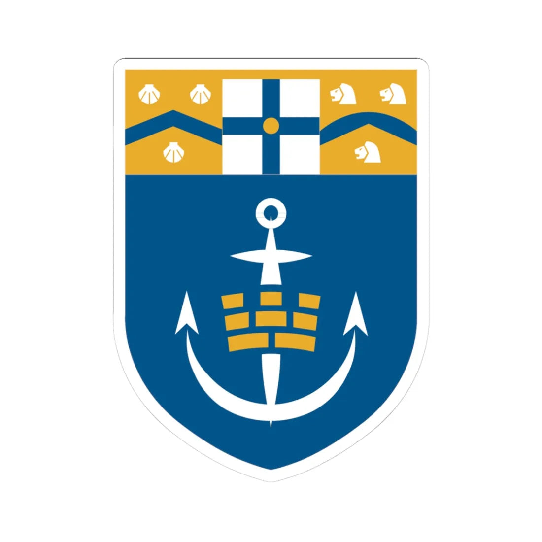 Arms of Sydney (Australia) (Coat of Arms) STICKER Vinyl Kiss-Cut Decal 3 Inch White - The Sticker Space