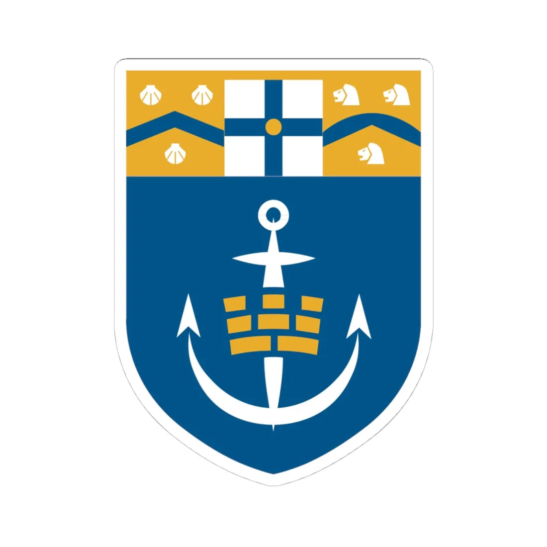 Arms of Sydney (Australia) (Coat of Arms) STICKER Vinyl Kiss-Cut Decal 4 Inch White - The Sticker Space