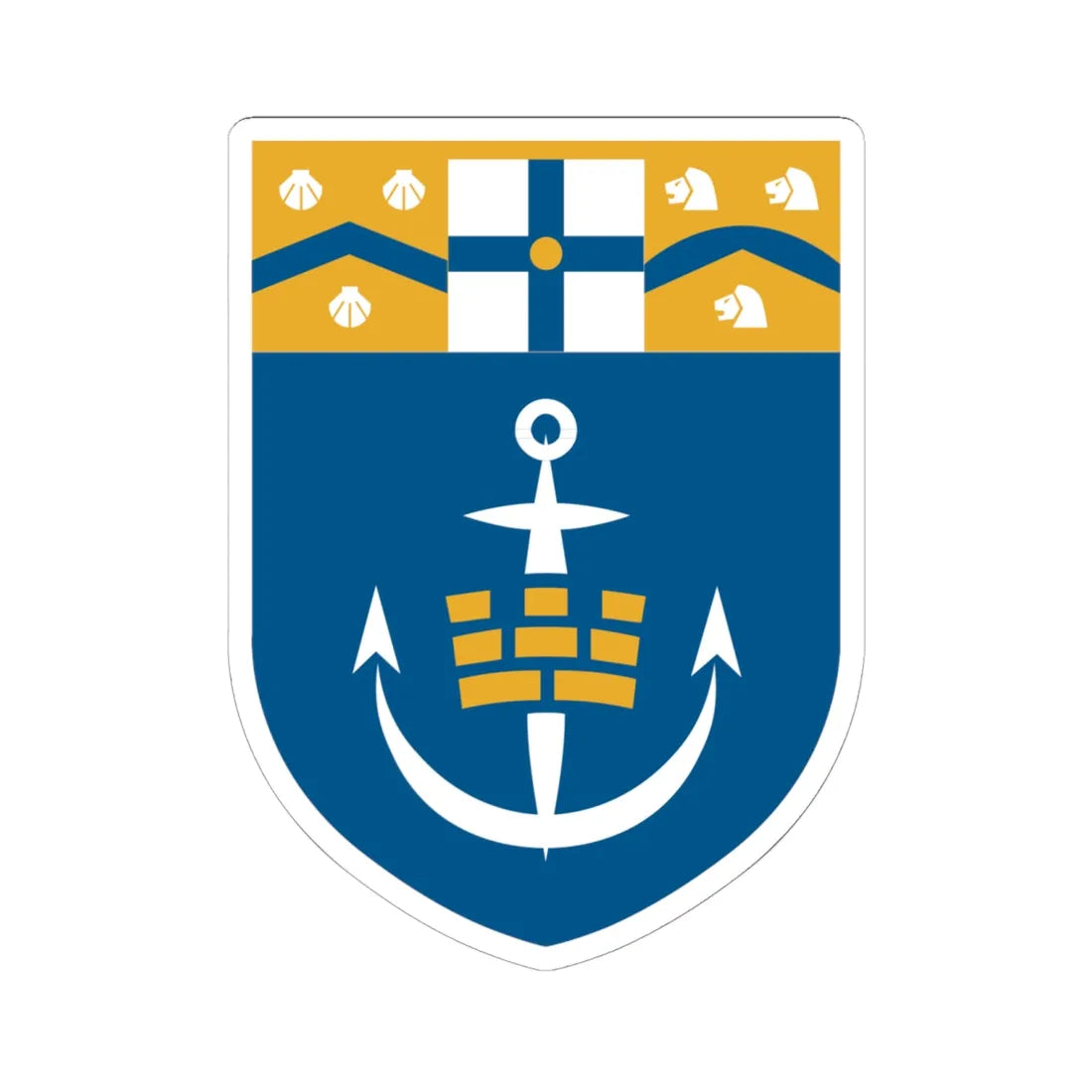 Arms of Sydney (Australia) (Coat of Arms) STICKER Vinyl Kiss-Cut Decal 6 Inch White - The Sticker Space