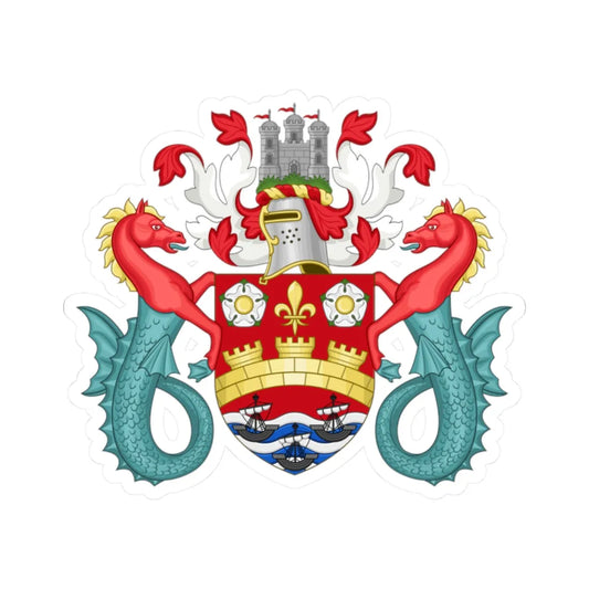 Arms of the Cambridge City Council (England) (Coat of Arms) STICKER Vinyl Kiss-Cut Decal 2 Inch White - The Sticker Space