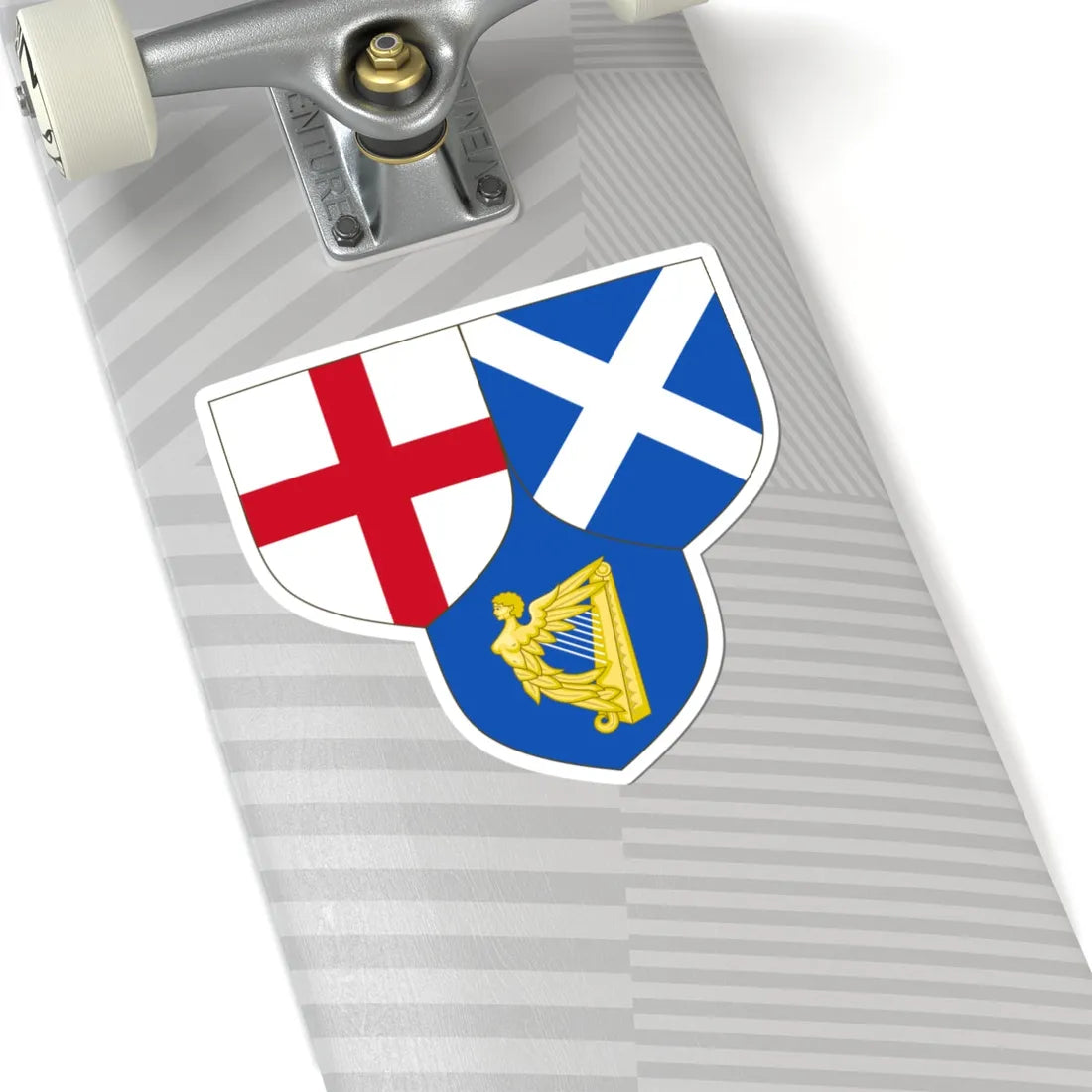 Arms of the Commonwealth of England Scotland and Ireland (Ireland) (Coat of Arms) STICKER Vinyl Kiss-Cut Decal - The Sticker Space