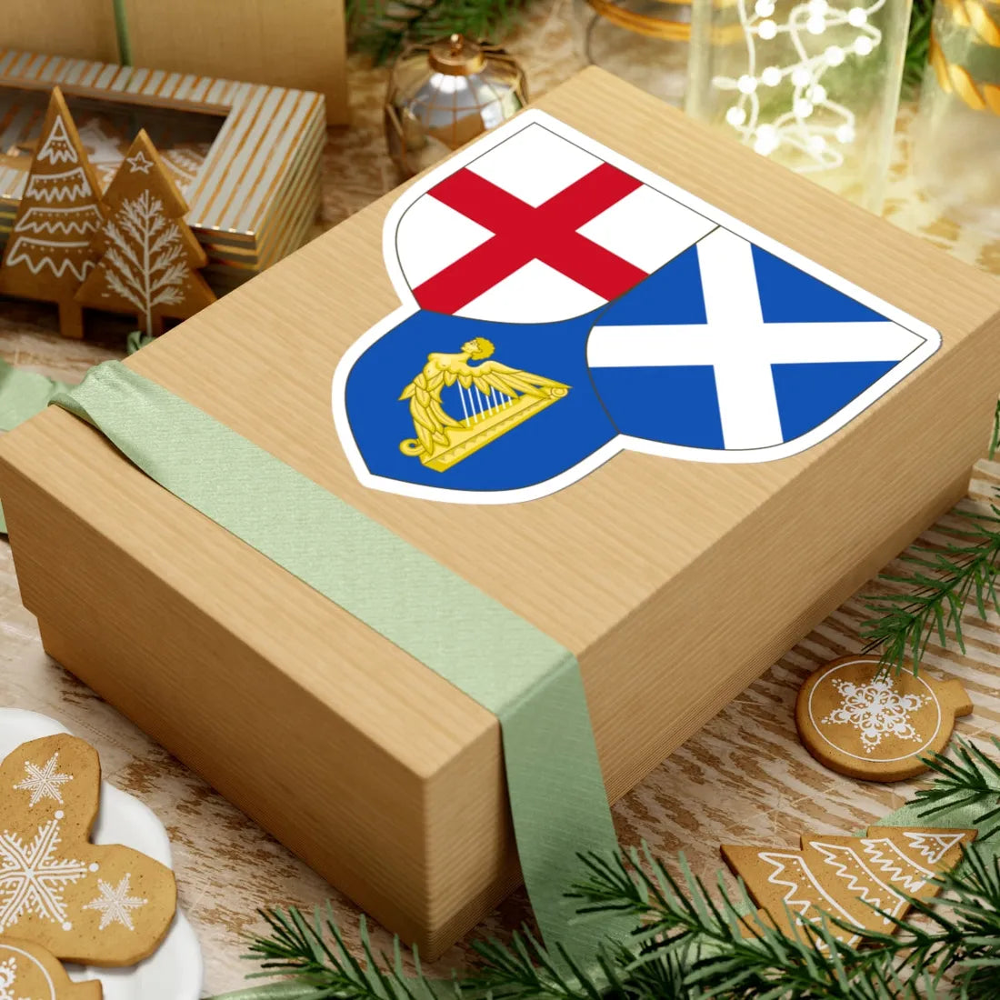 Arms of the Commonwealth of England Scotland and Ireland (United Kingdom) (Coat of Arms) STICKER Vinyl Kiss-Cut Decal - The Sticker Space