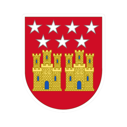 Arms of the Community of Madrid (Spain) (Coat of Arms) STICKER Vinyl Kiss-Cut Decal 2 Inch White - The Sticker Space