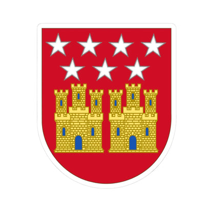 Arms of the Community of Madrid (Spain) (Coat of Arms) STICKER Vinyl Kiss-Cut Decal 3 Inch White - The Sticker Space