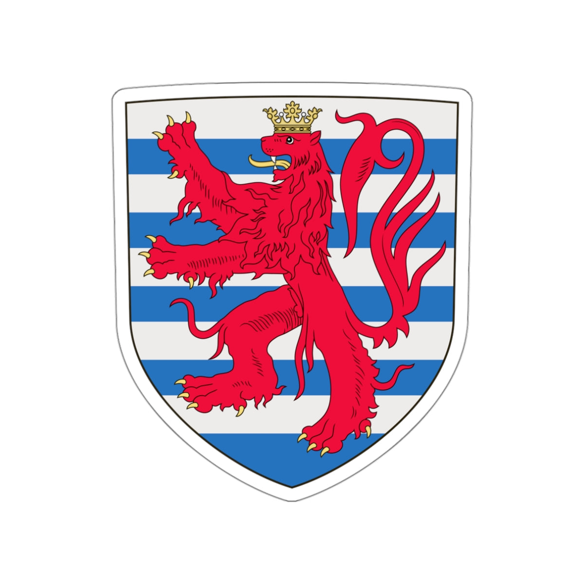 Arms of the Count of Luxembourg STICKER Vinyl Die-Cut Decal-White-The Sticker Space