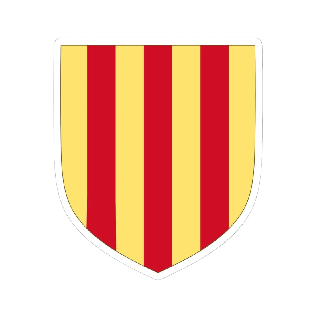 Arms of the Counts of Foix (Spain) (Coat of Arms) STICKER Vinyl Kiss-Cut Decal 4 Inch White - The Sticker Space