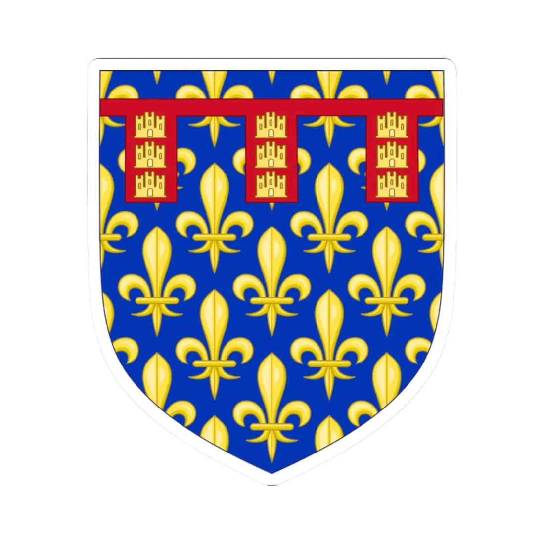 Arms of the County of Artois (Spain) (Coat of Arms) STICKER Vinyl Kiss-Cut Decal 2 Inch White - The Sticker Space