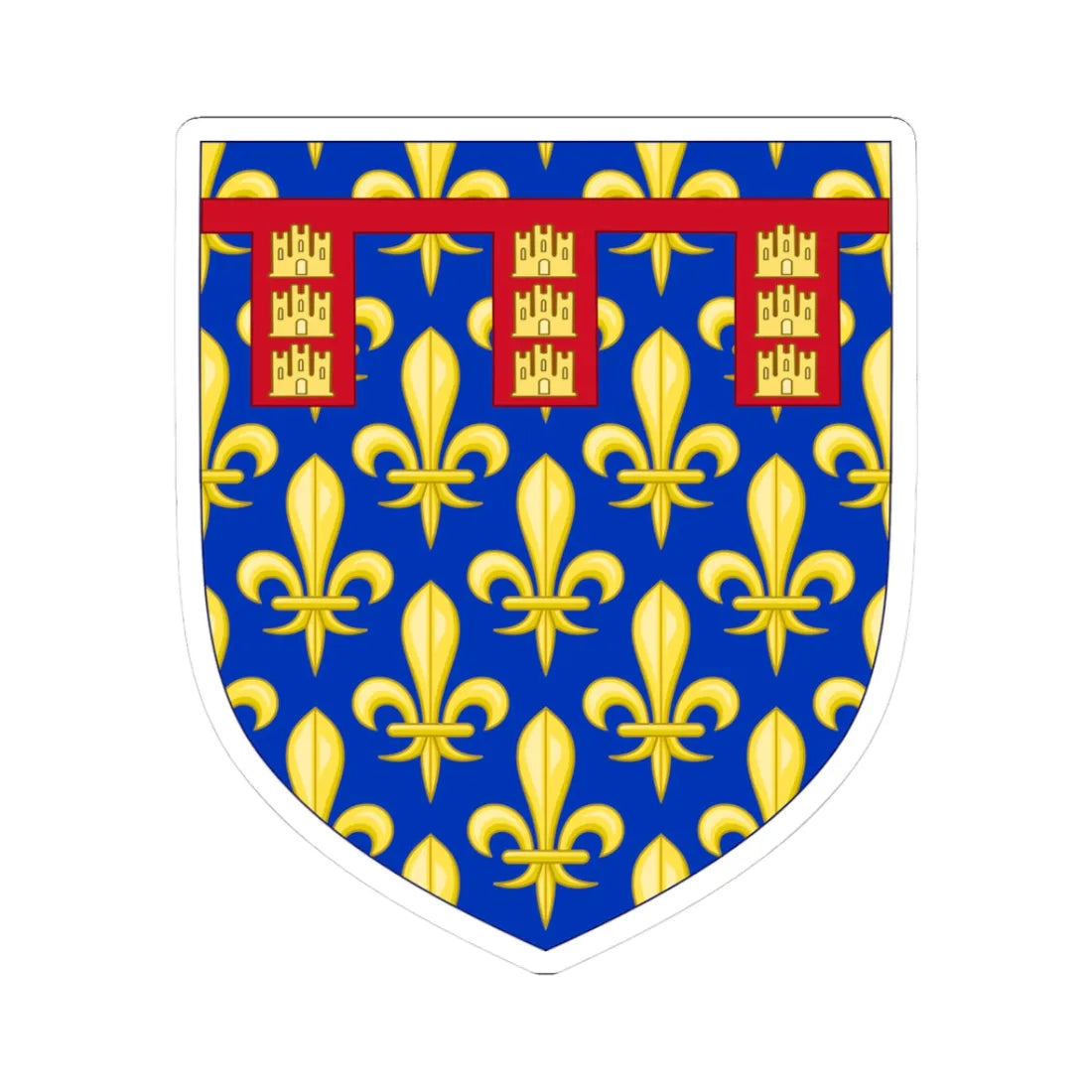 Arms of the County of Artois (Spain) (Coat of Arms) STICKER Vinyl Kiss-Cut Decal 3 Inch White - The Sticker Space