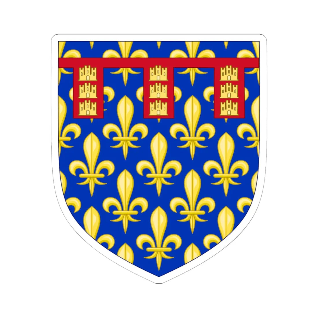 Arms of the County of Artois (Spain) (Coat of Arms) STICKER Vinyl Kiss-Cut Decal 6 Inch White - The Sticker Space