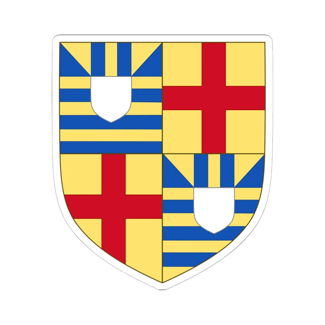 Arms of the Earl of March (Ireland) (Coat of Arms) STICKER Vinyl Kiss-Cut Decal 6 Inch White - The Sticker Space