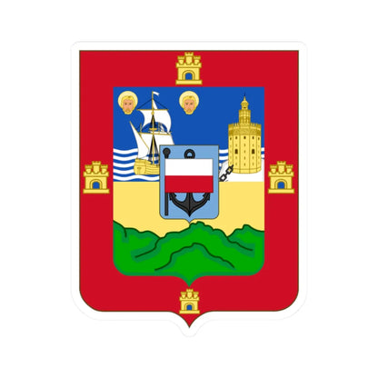 Arms of the Former Province of Santander Spain (Spain) (Coat of Arms) STICKER Vinyl Kiss-Cut Decal 2 Inch White - The Sticker Space