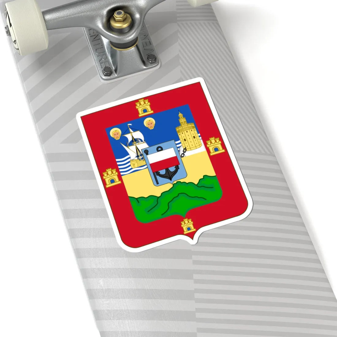 Arms of the Former Province of Santander Spain (Spain) (Coat of Arms) STICKER Vinyl Kiss-Cut Decal - The Sticker Space