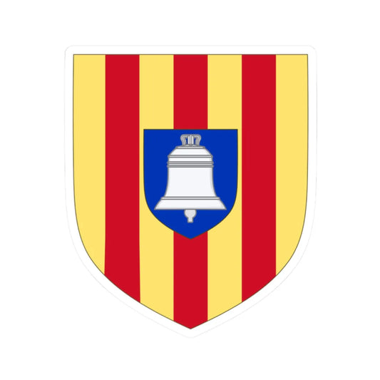 Arms of the French Department of Ariège (Spain) (Coat of Arms) STICKER Vinyl Kiss-Cut Decal 2 Inch White - The Sticker Space