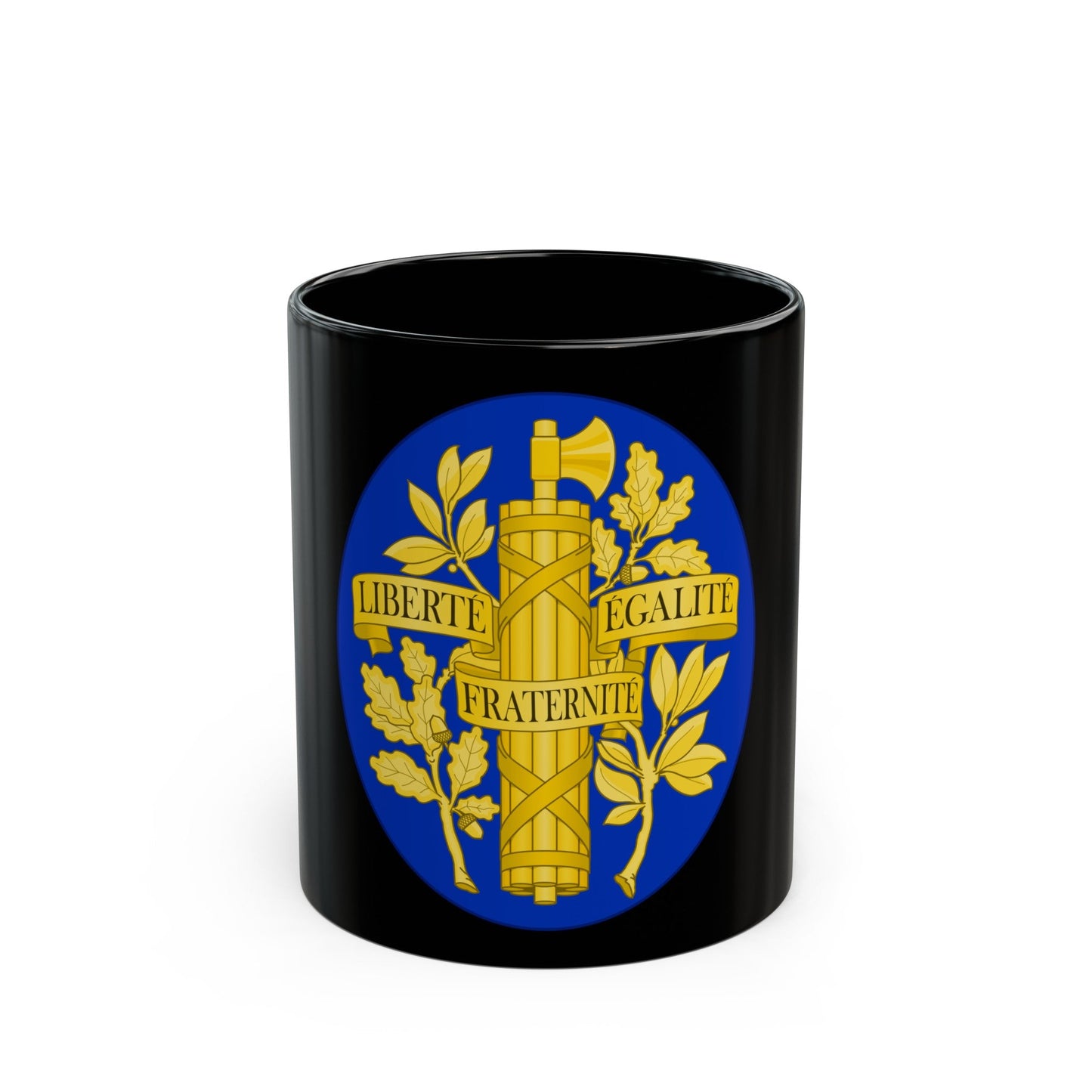 Arms of the French Republic - Black Coffee Mug-11oz-The Sticker Space