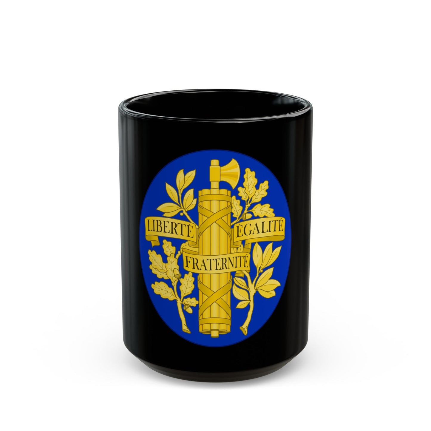 Arms of the French Republic - Black Coffee Mug-15oz-The Sticker Space