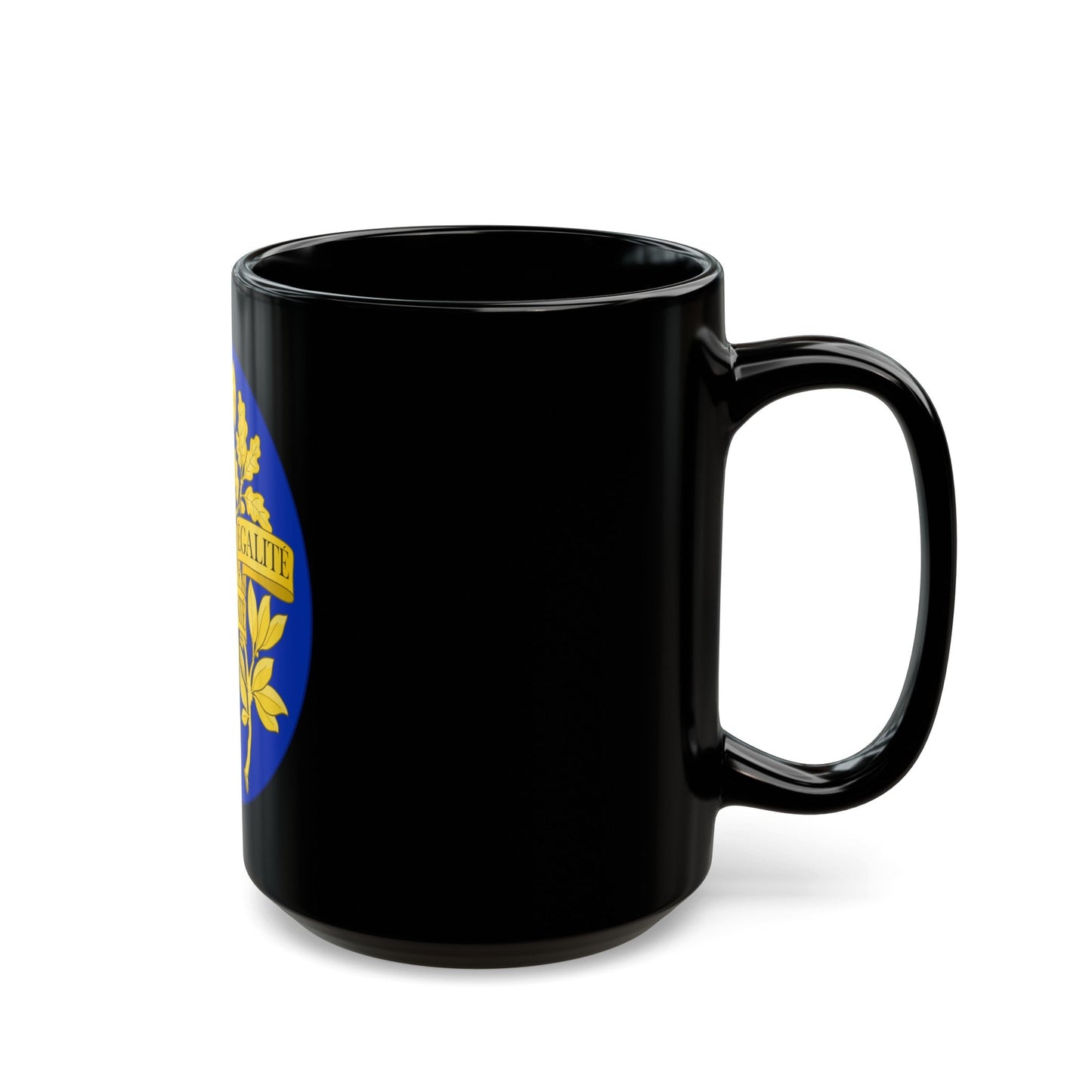 Arms of the French Republic - Black Coffee Mug-The Sticker Space