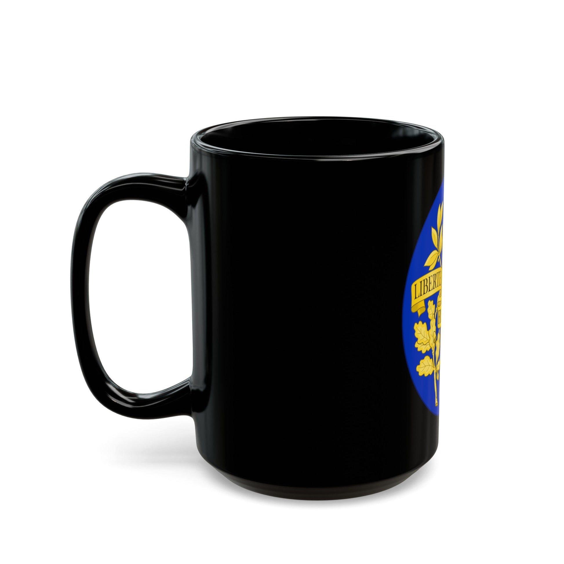 Arms of the French Republic - Black Coffee Mug-The Sticker Space