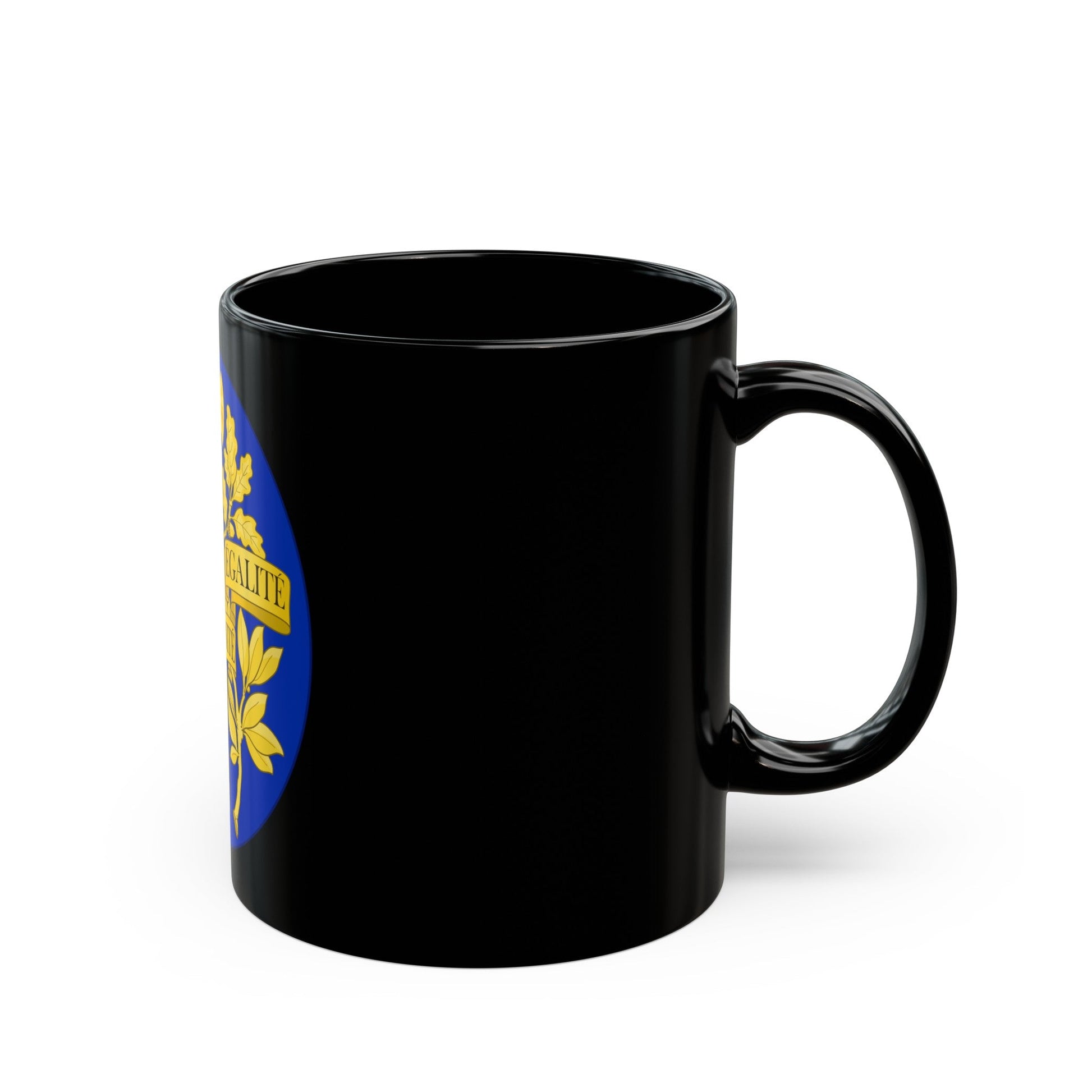 Arms of the French Republic - Black Coffee Mug-The Sticker Space