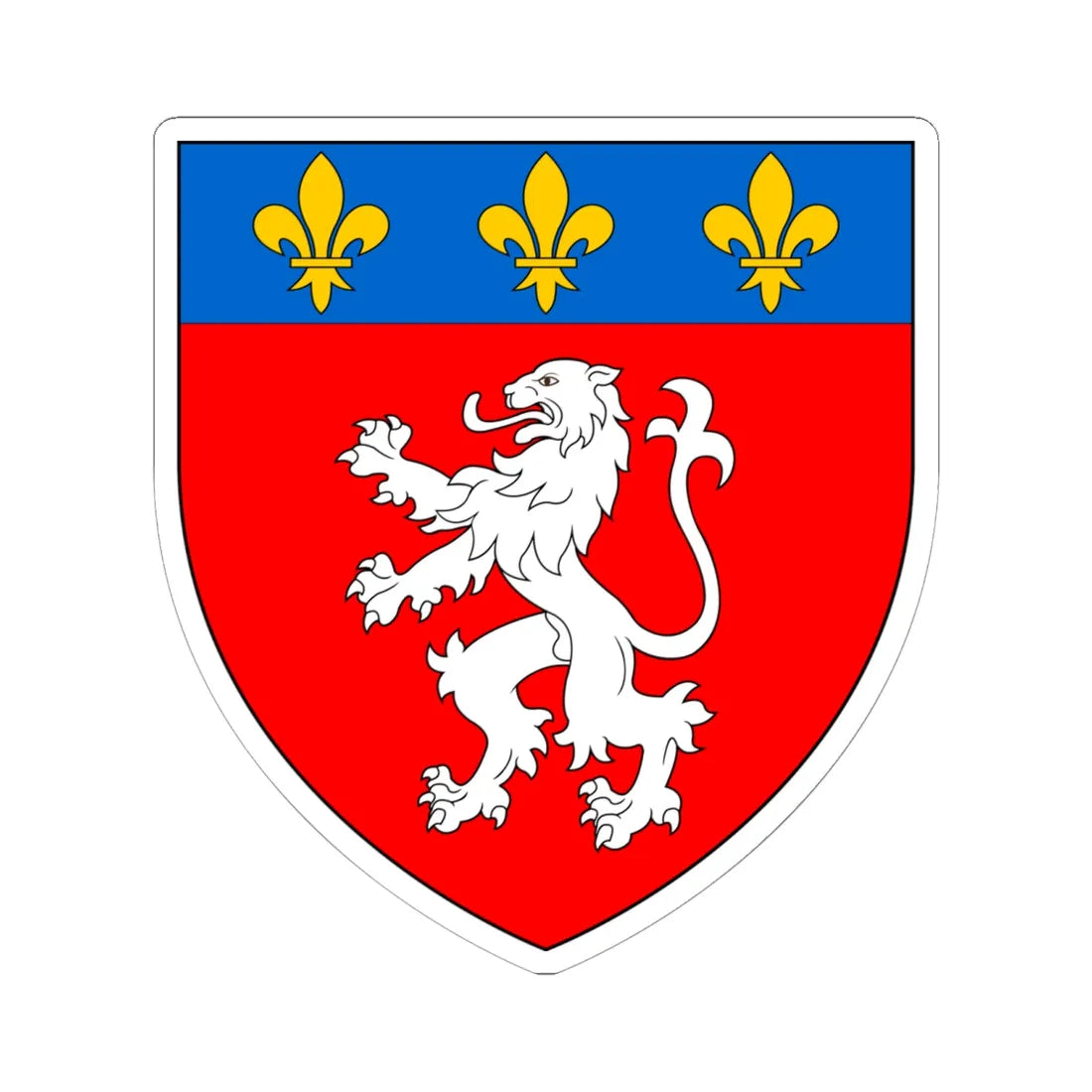 Arms of the Giacomelli family - variation 01 (Italy) (Coat of Arms) STICKER Vinyl Kiss-Cut Decal 6 Inch White - The Sticker Space