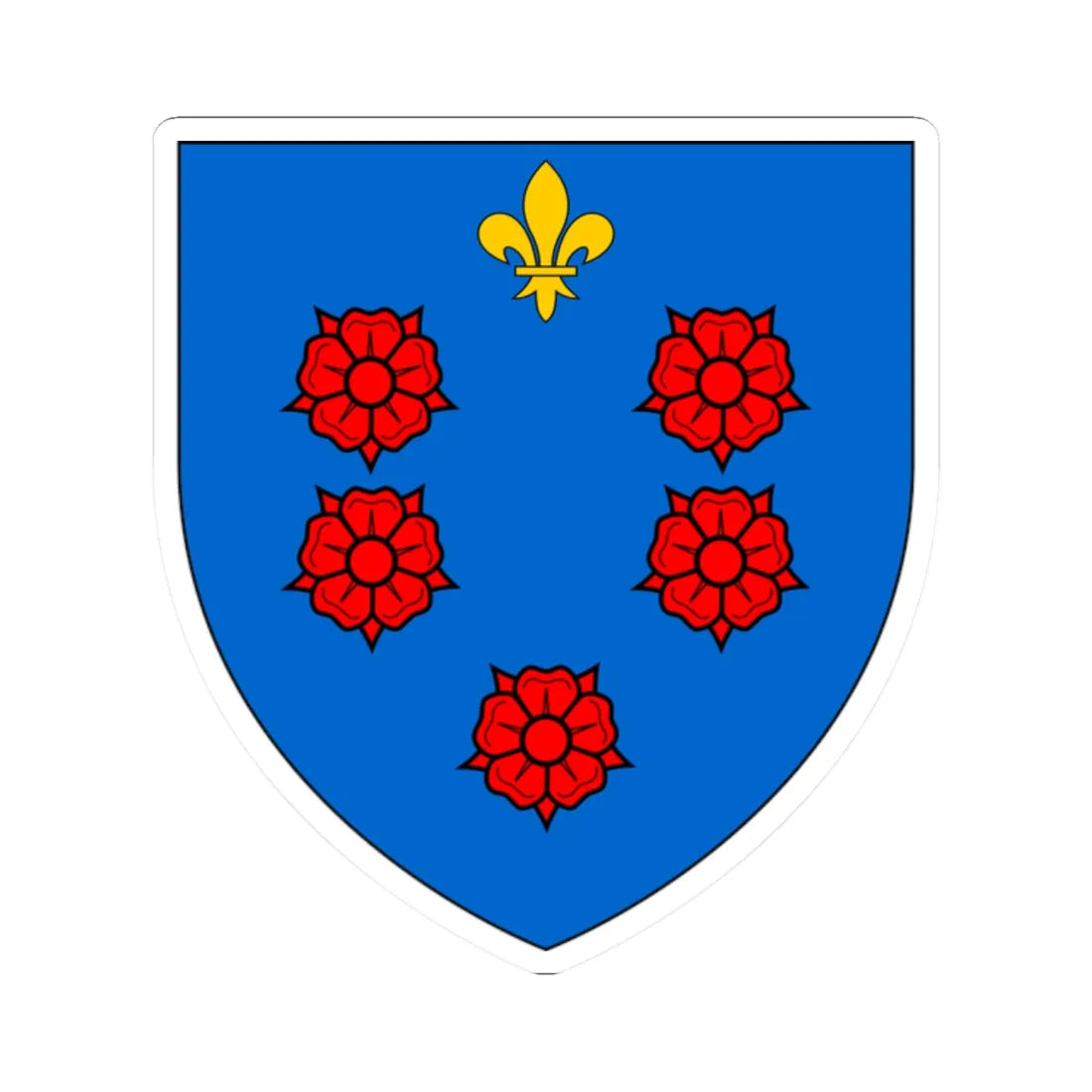 Arms of the Giacomelli family - variation 03 (Italy) (Coat of Arms) STICKER Vinyl Kiss-Cut Decal 2 Inch White - The Sticker Space