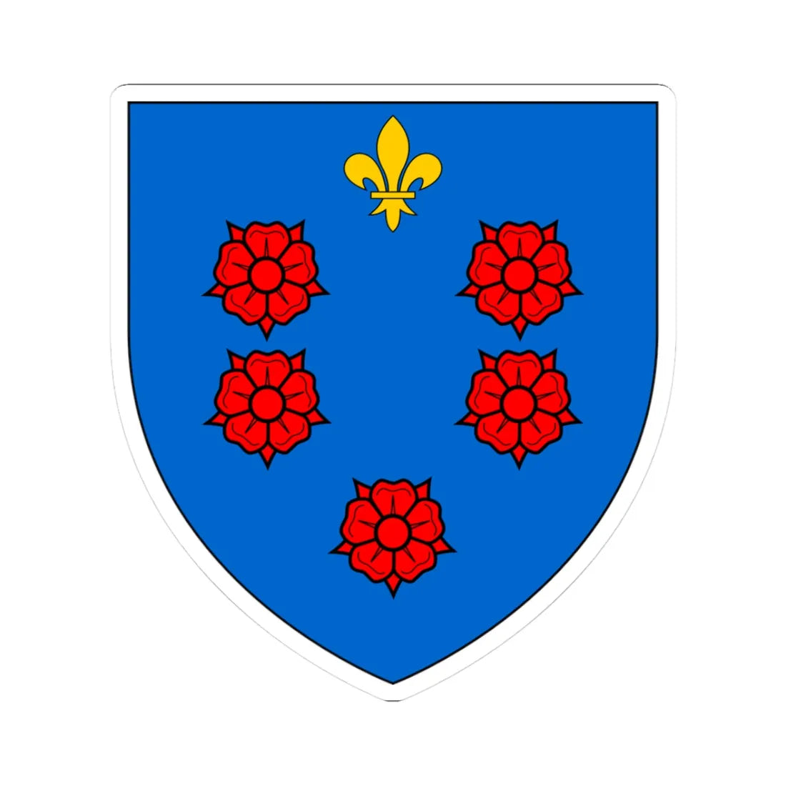 Arms of the Giacomelli family - variation 03 (Italy) (Coat of Arms) STICKER Vinyl Kiss-Cut Decal 3 Inch White - The Sticker Space