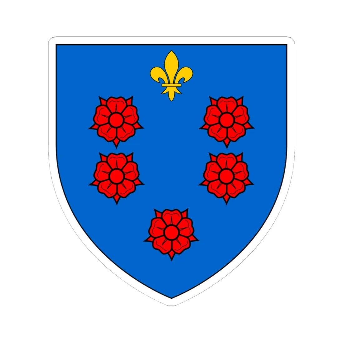 Arms of the Giacomelli family - variation 03 (Italy) (Coat of Arms) STICKER Vinyl Kiss-Cut Decal 4 Inch White - The Sticker Space