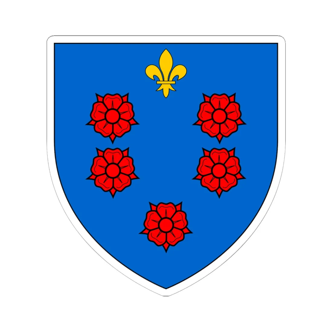 Arms of the Giacomelli family - variation 03 (Italy) (Coat of Arms) STICKER Vinyl Kiss-Cut Decal 6 Inch White - The Sticker Space