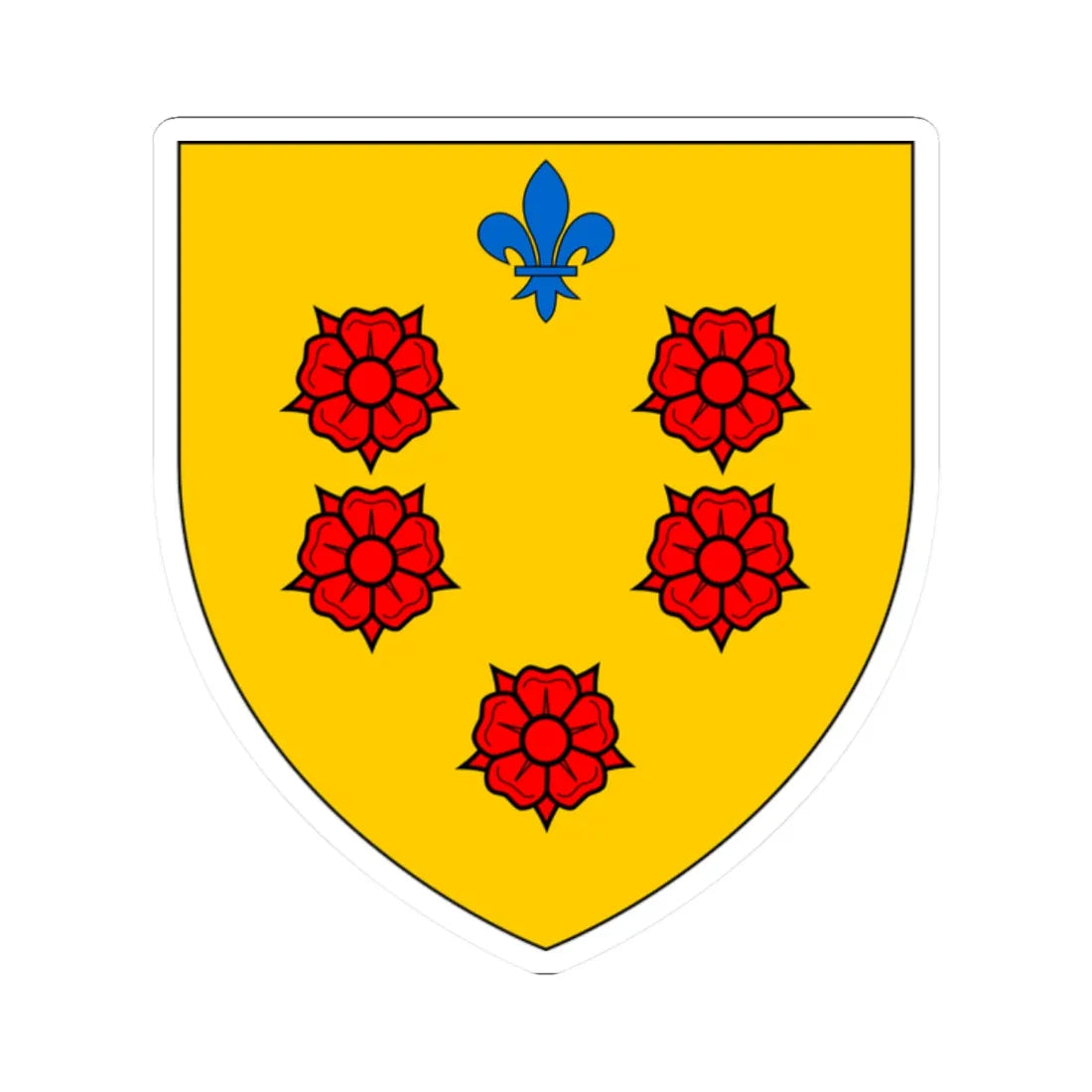 Arms of the Giacomelli family - variation 04 (Italy) (Coat of Arms) STICKER Vinyl Kiss-Cut Decal 2 Inch White - The Sticker Space