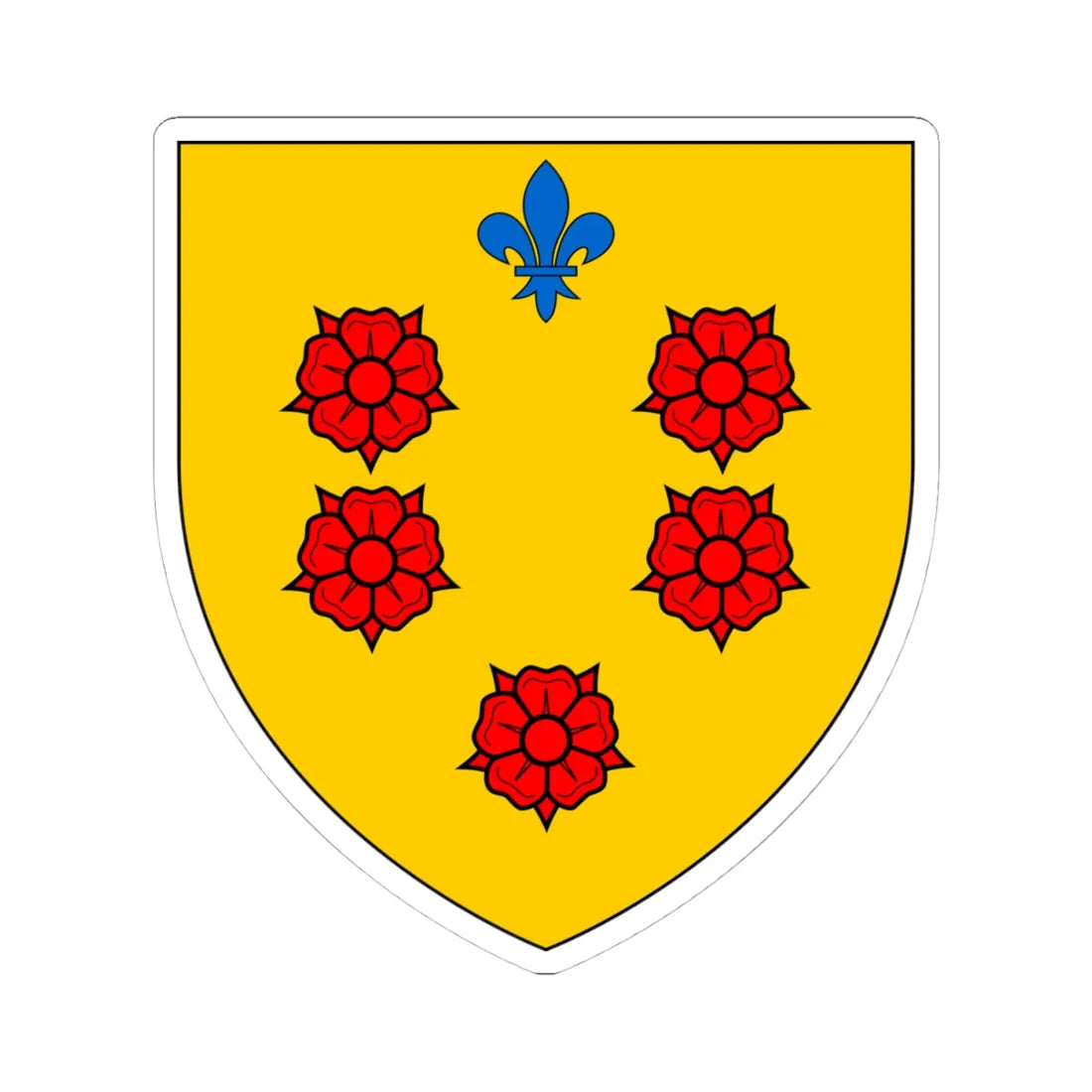 Arms of the Giacomelli family - variation 04 (Italy) (Coat of Arms) STICKER Vinyl Kiss-Cut Decal 4 Inch White - The Sticker Space