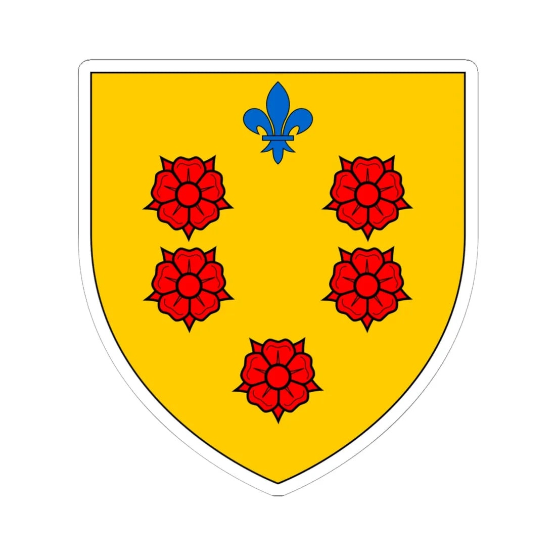 Arms of the Giacomelli family - variation 04 (Italy) (Coat of Arms) STICKER Vinyl Kiss-Cut Decal 6 Inch White - The Sticker Space