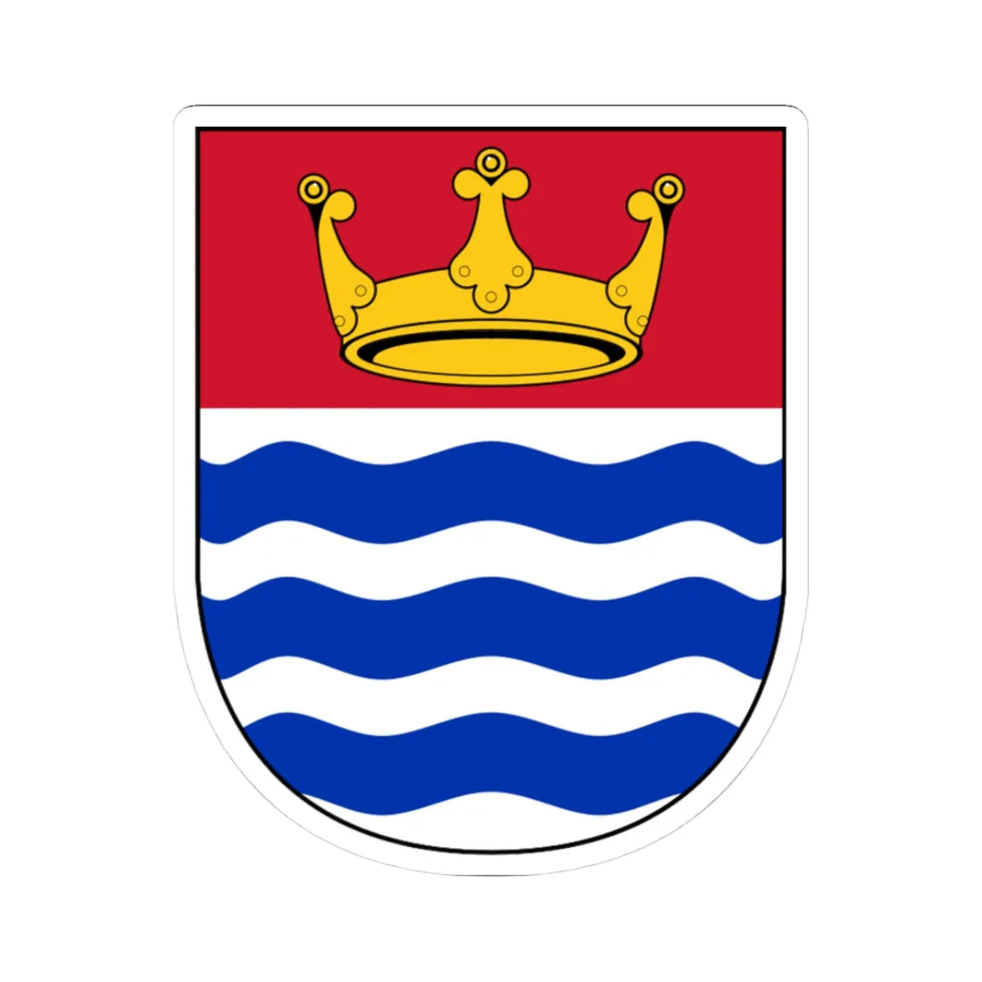 Arms of the Greater London Council (England) (Coat of Arms) STICKER Vinyl Kiss-Cut Decal 3 Inch White - The Sticker Space