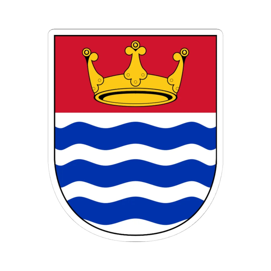 Arms of the Greater London Council (England) (Coat of Arms) STICKER Vinyl Kiss-Cut Decal 4 Inch White - The Sticker Space