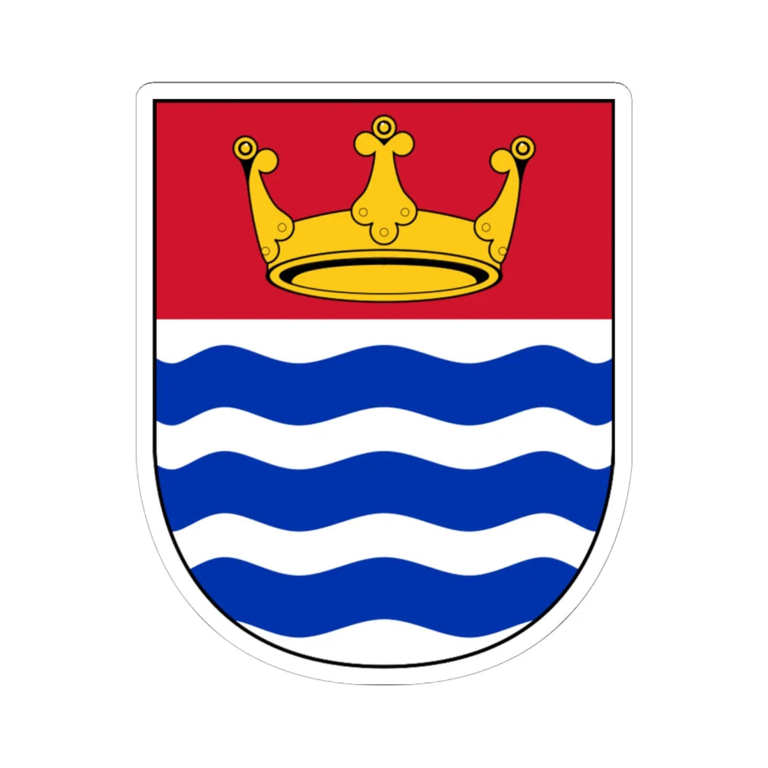 Arms of the Greater London Council (England) (Coat of Arms) STICKER Vinyl Kiss-Cut Decal 6 Inch White - The Sticker Space