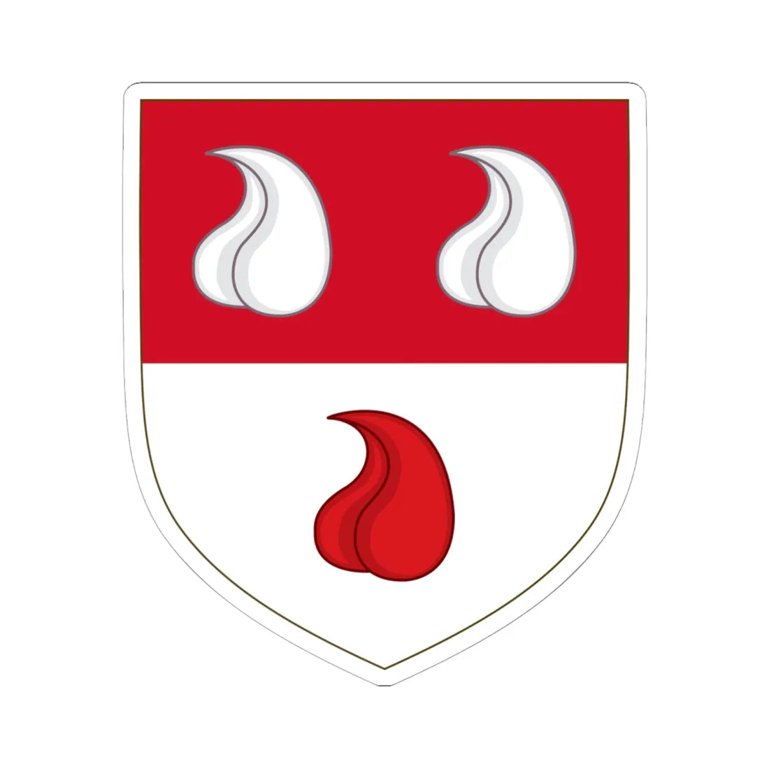 Arms of the house of Colleoni (Italy) (Coat of Arms) STICKER Vinyl Kiss-Cut Decal 6 Inch White - The Sticker Space