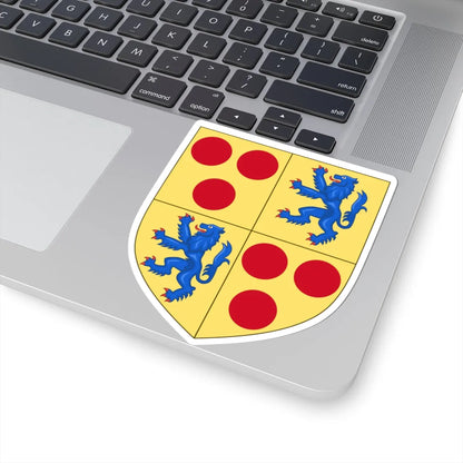Arms of the House of Courtenay earls of Devon quarterly (England) (Coat of Arms) STICKER Vinyl Kiss-Cut Decal - The Sticker Space