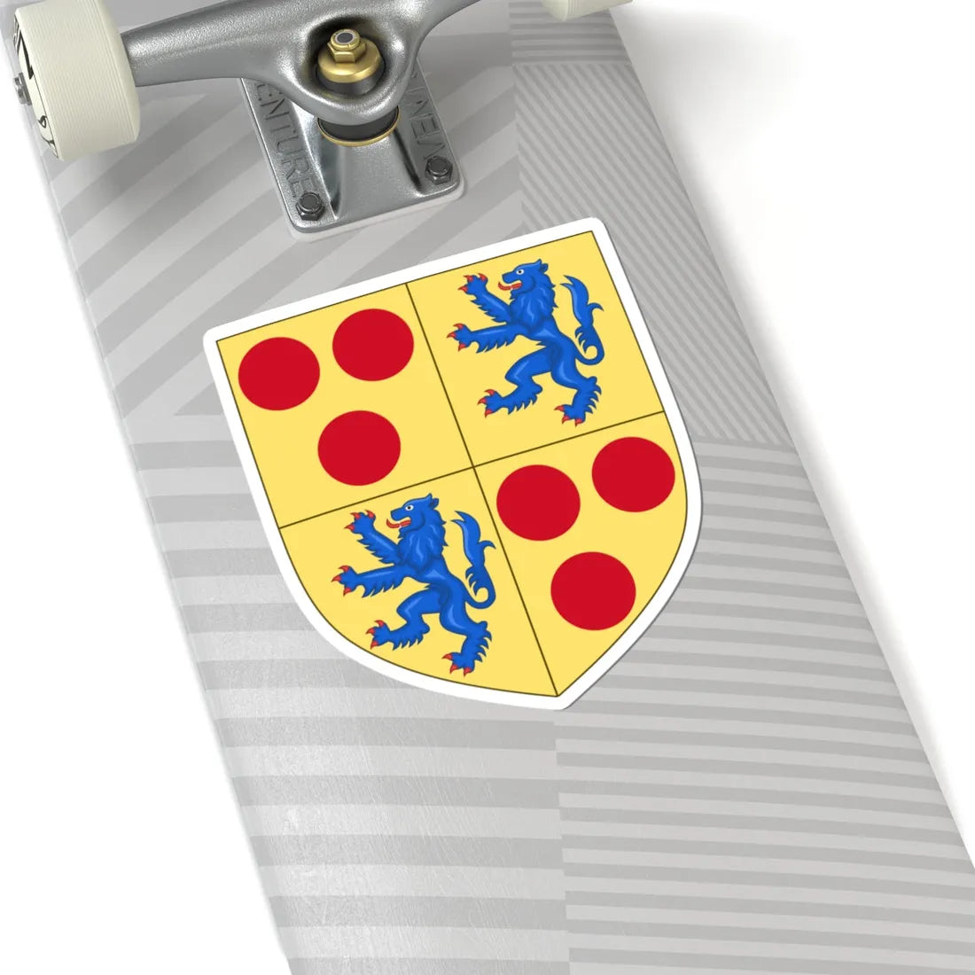 Arms of the House of Courtenay earls of Devon quarterly (England) (Coat of Arms) STICKER Vinyl Kiss-Cut Decal - The Sticker Space